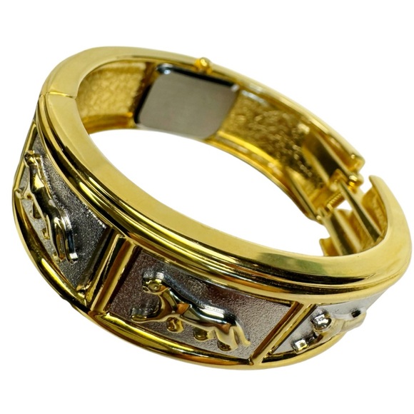 Gramercy Quartz Gold & Silver Hinged Bracelet Watch - Picture 8 of 16